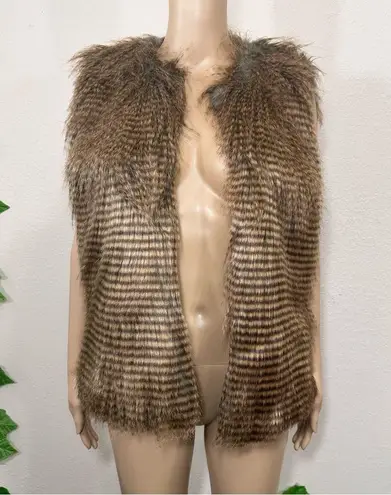 Glamsia Faux Fur 70’s Vest New