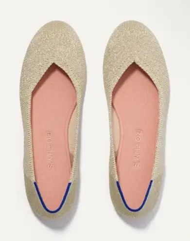 Rothy's ROTHY’S The Flat in Light Gold Metallic women's Size 8 NWOT
