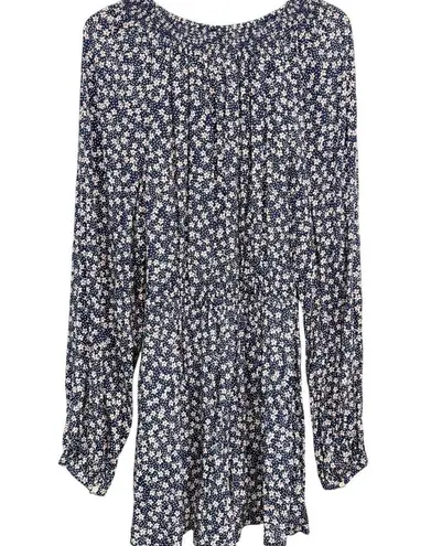 Polo Ralph Lauren Long Raglan Sleeves Floral Crepe Romper size 14 NWT Blue