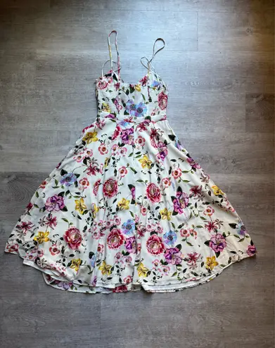 Yumi Kim Pretty Woman Dress In Petal Pusher Silk Midi Floral Size XS Sleeveless