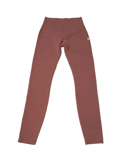 Vuori Bayview Thermal Leggings Rosewood Pink Waffle Knit Womens Small Pink Gym