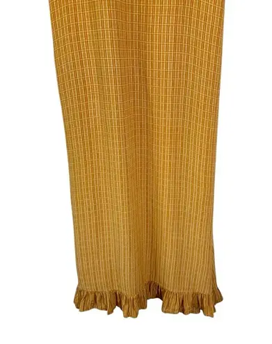 Faithfull the Brand Noemie MIDI Dress Yellow Striped Ruffle Tank Revolve US 6