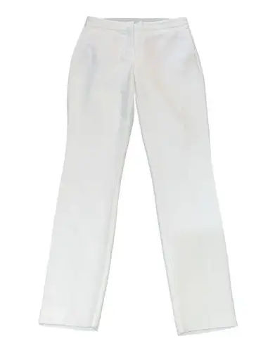 ZARA  White Straight Leg Cuffed Pants Size XS