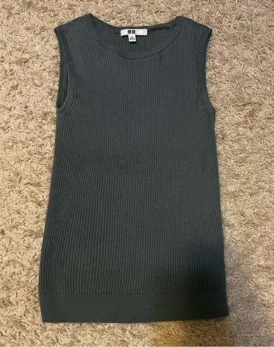 Uniqlo  Teal Ribbed Tank Top size Xs - Image 1