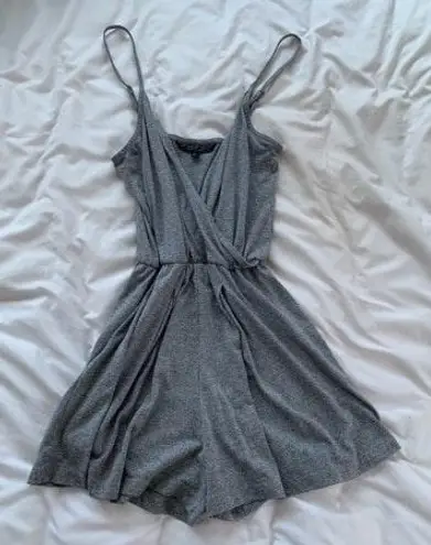 Topshop Gray Wrap Romper