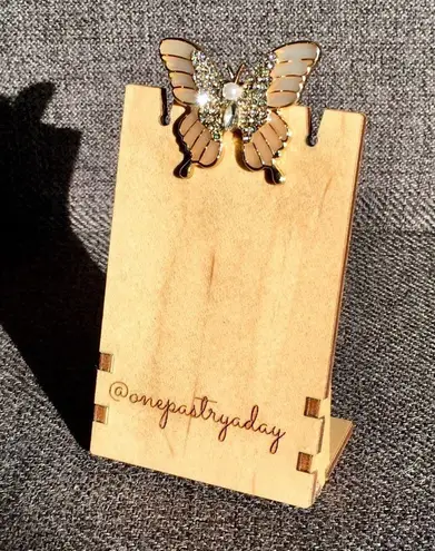 Butterfly Blush Enamel, Pearl + Rhinestone Fashion Brooch, Pin, Festive, Sparkly Pink