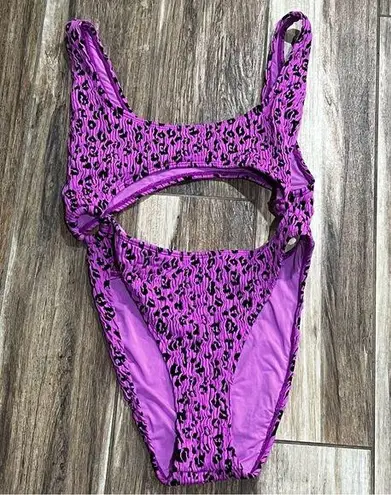 One Piece Purple animal print  swimsuit