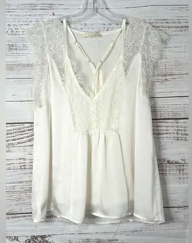 Lovestitch NEW with tags Ivory Kaylee Lace and Satin Blouse, NWT, Size Small