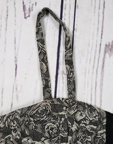 Pins and Needles Gray & Black Floral Print Bralette Women's Size Small