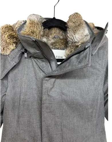 Babaton Aritza Oskar Parka Jacket Faux Fur Lined Down Fill Charcoal Women’s XS