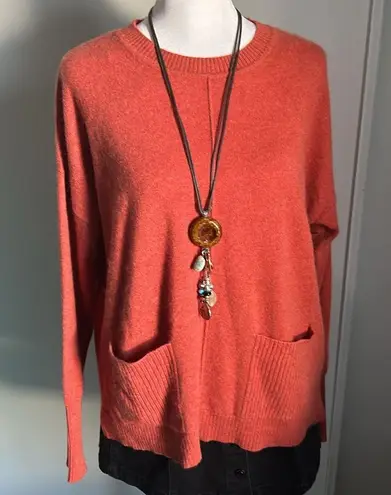 Tahari New Pure Luxe 100% Cashmere Ultra Soft Long Sleeve Sweater