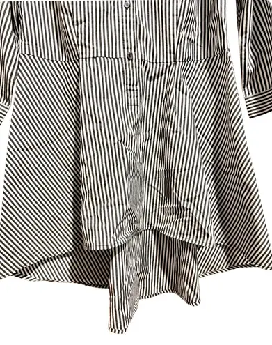 Joan Rivers Seersucker Button Front Striped Shirt