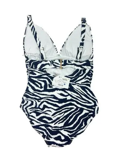 Anne cole $110 V-Neck Shirred One-Piece Swimsuit 14 L