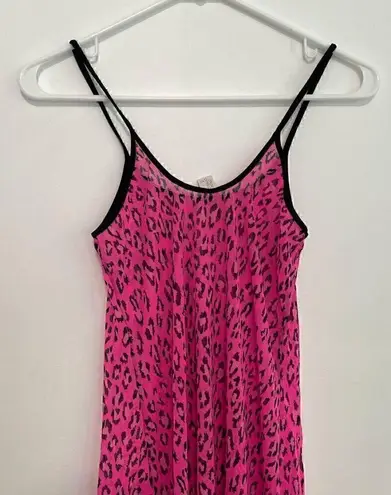 Victoria's Secret  VS Pink Black Cheetah Leopard Mesh Y2K Babydoll Lingerie Dress