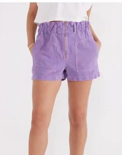 Etica Milena Paper Bag Short Casual Lavender Small NWT Purple