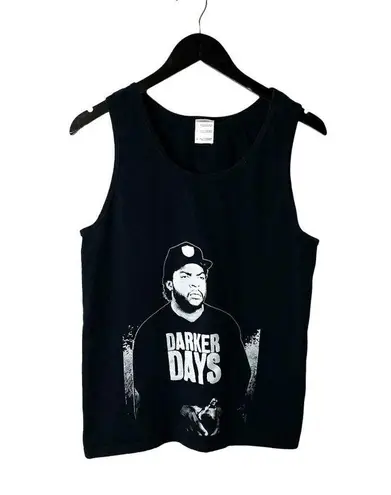 Ice Cube Darker Days Rap Tank Top Vintage Y2K Black Small S Graphic Shirt Solid