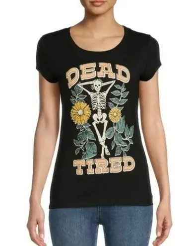 Wound Up Black Dead Tired Short Sleeve Graphic Tee