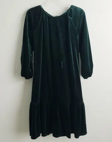 Draper James RSVP Long Sleeve Bow Velvet Dress