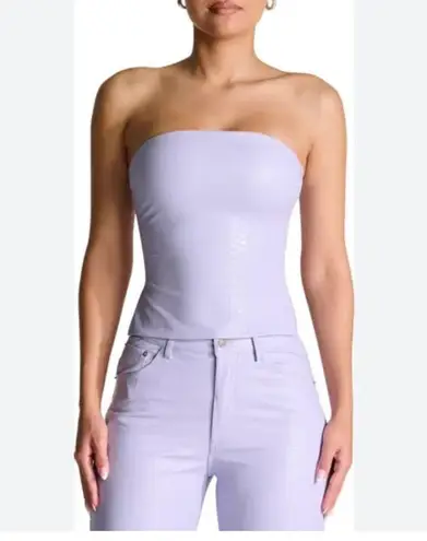 Naked Wardrobe NWT Crocodile Collection Embossed Strapless tube top 1x