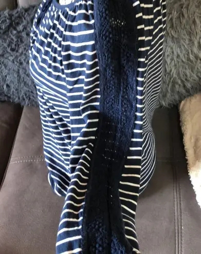 LAUREN JEANS Striped Blue & White Top Size XS