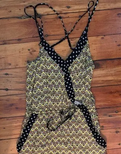 Xhilaration Patterned Romper w/ Spaghetti Straps