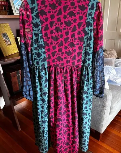 Matilda Jane Velvet Party Dress Multicolor Patterned Dress sz s XS