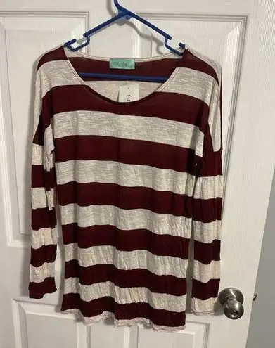 Filly Flair Long Sleeve Stripe Top Size S New With Tag