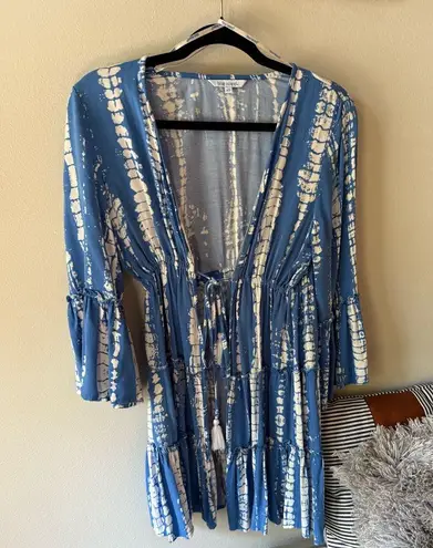 Blue Island Tie Dye Coverup XS NWOT
