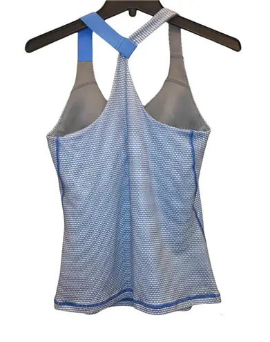 Nike Dri-Fit Racerback Sports Bra Tank Top Geometric Blue S