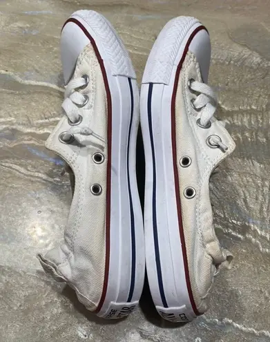 Converse All Star Low Top Lace Up White Sneakers Women’s 6 ( Please Read Description)