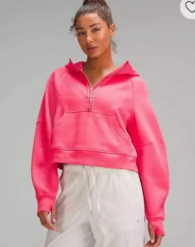 Lululemon NWT  Oversized Half Zip Scuba Hoodie Jacket Glaze Pink Size XL/XXL