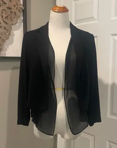 Karen Kane Black Jacket With Sheer Liner Size Medium