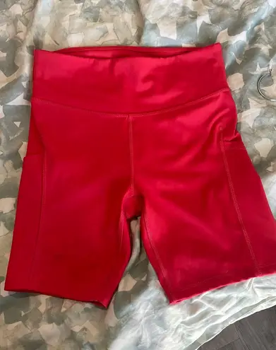 All In Motion Red Biker Shorts