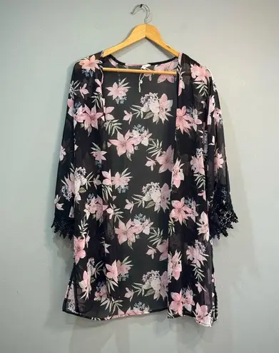 Pinkblush Black/Pink Caftan Size L EUC