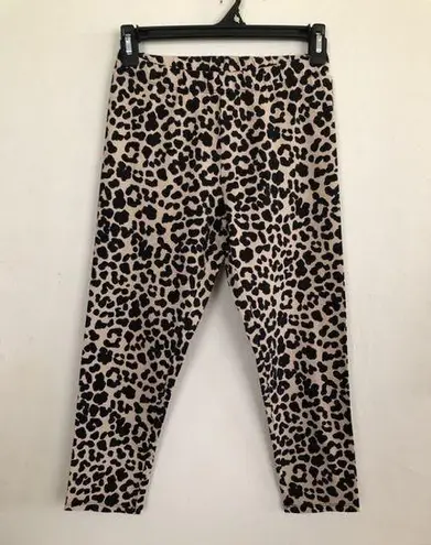 NO BOUNDARIES Capri Leggings Cotton Spandex Size XS 1 juniors Animal Print New Black