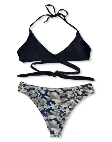 SheIn Black Tie Bikini & Camo Bottoms