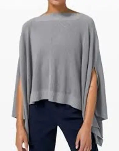 LULULEMON Forward Flow Cape Sweater Top Gray One Size CASUAL SLOUCHY COZY LOUNGE - Image 1