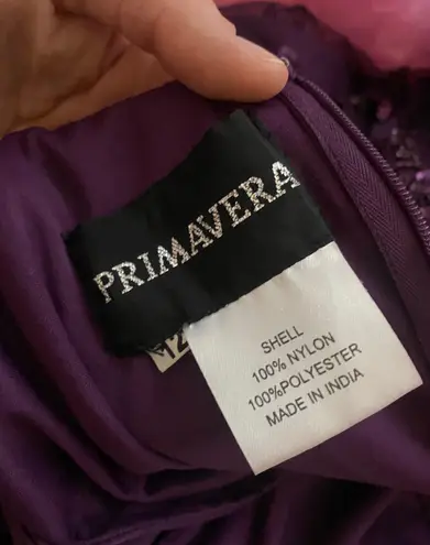 Primavera Couture 3432- fully beaded with slit