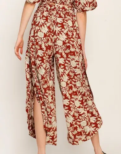 Free People  SUNDAY SET FLORAL FLOWY PANTS