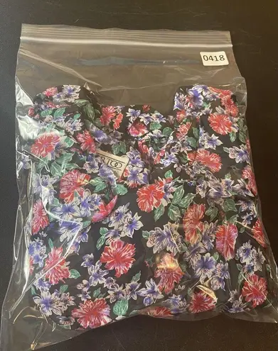 VTG JB too Short Sleeve Blouson Modest Maxi Floral Dress Sz 12