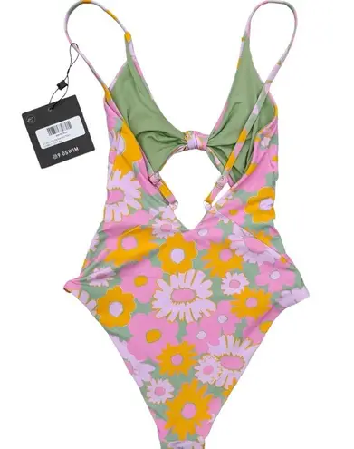 One Piece New 9.0 Swim Jada Cut Out  Retro Floral Swimsuit Bathing Suit Size 4