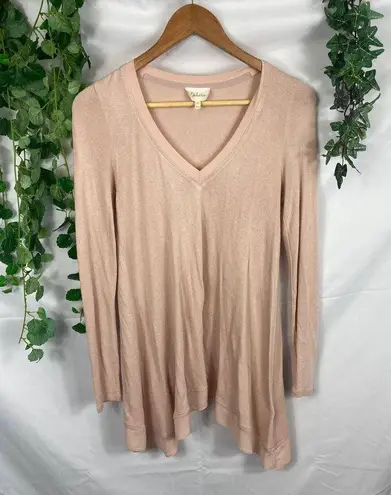 Deletta Anthropology’s Lokka blush v-neck sweater