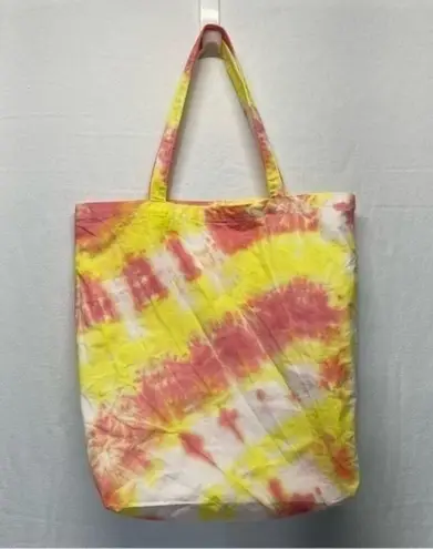 New Hand Crafted Tie Dye Tote Bag Canvas Cotton Yellow and pink Handmade