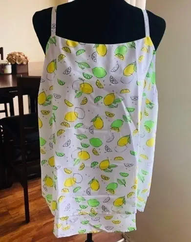 Maison Jules  Tiered Lemon Print Top sz XXL