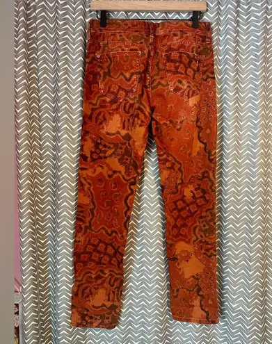 Pilcro Anthropologie | Slim Boyfriend Distressed Rust Orange Jeans Size 25