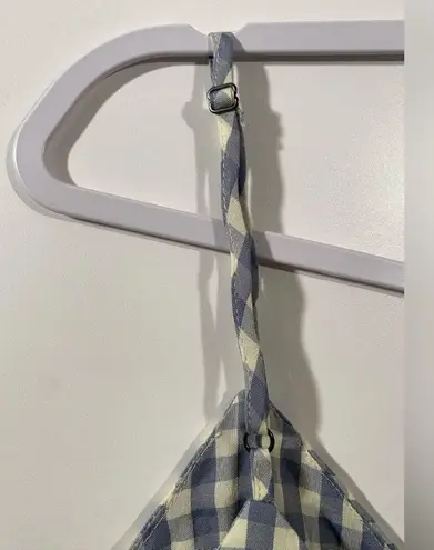 Indigo Rising Gingham Tank Top with Adjustable Straps Size Medium Periwinkle Blue