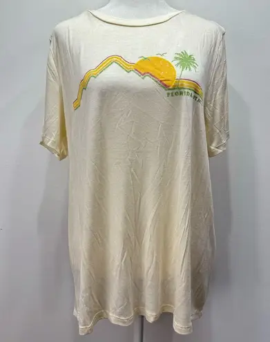 Hem & Thread NEW  Semi Sheer Retro Florida State T-Shirt Large