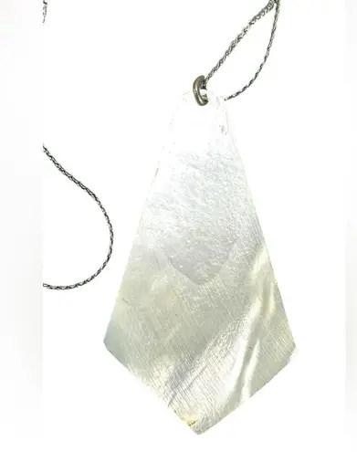 Antique Persian Hand Painted Mother Of Pearl Shell Pendant Nomadic Hunting Scene