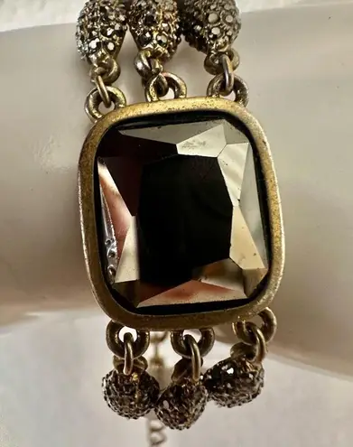 Coast gold tone rhinestone bracelet Brown