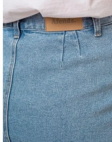 Afends Beat Chevy Denim Skirt in Stone Blue